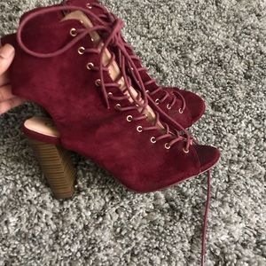 Burgundy High Heels